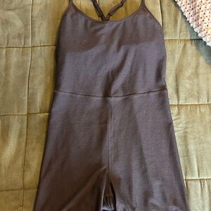 Brown Sleeveless Romper